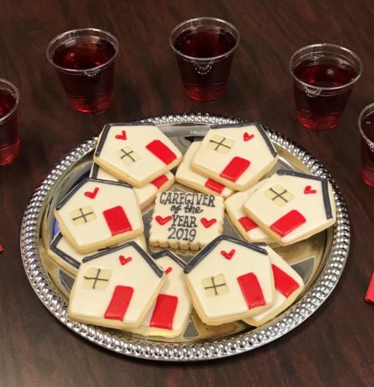 cookies and punch for caregiver celebration
